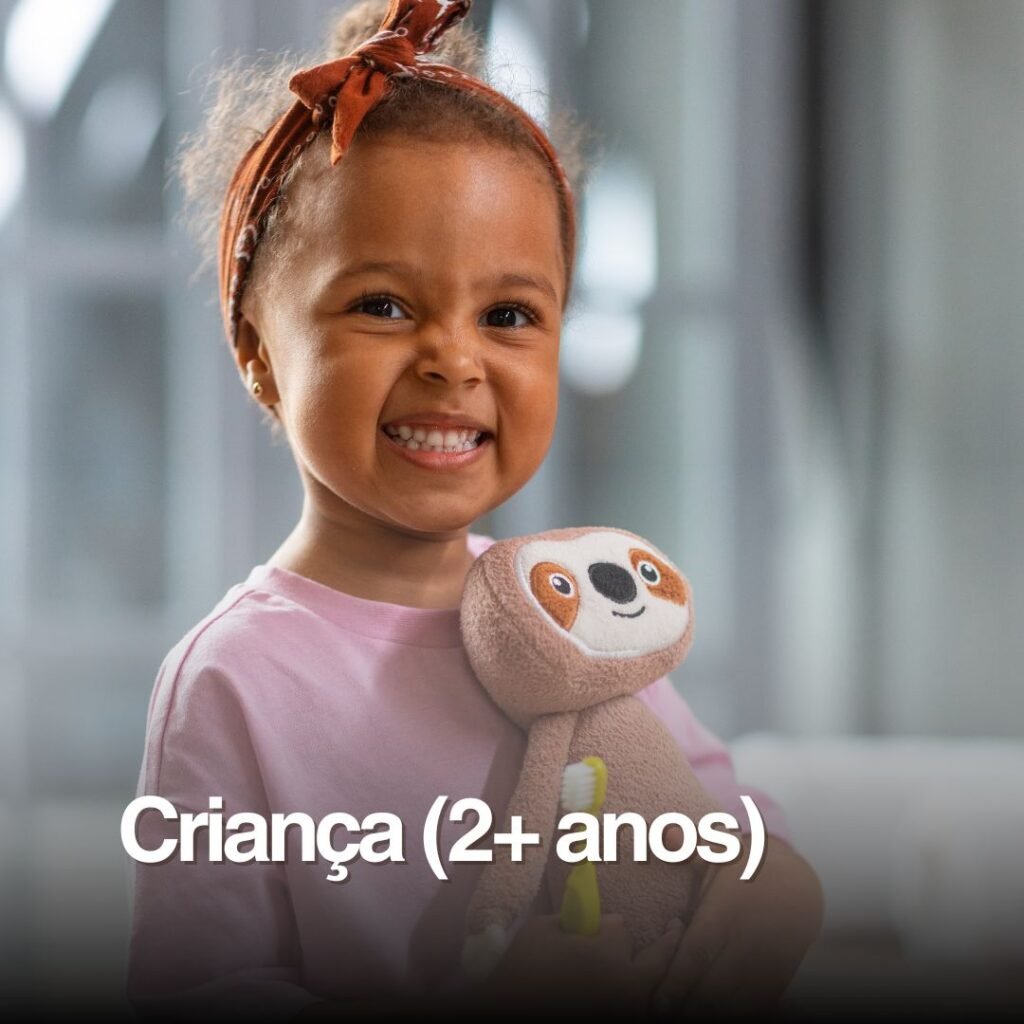 Criança (2+ anos): "Educação, diversão e desenvolvimento. Livros, jogos e produtos que estimulam a criatividade."